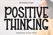 Positive Thinking | Script Font, a Script Font by Scratchones (Thumbnail 1 of 8)