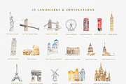 Watercolor Map Creator Wedding, an Illustration by Kaya Fonts (Thumbnail 6 of 23)