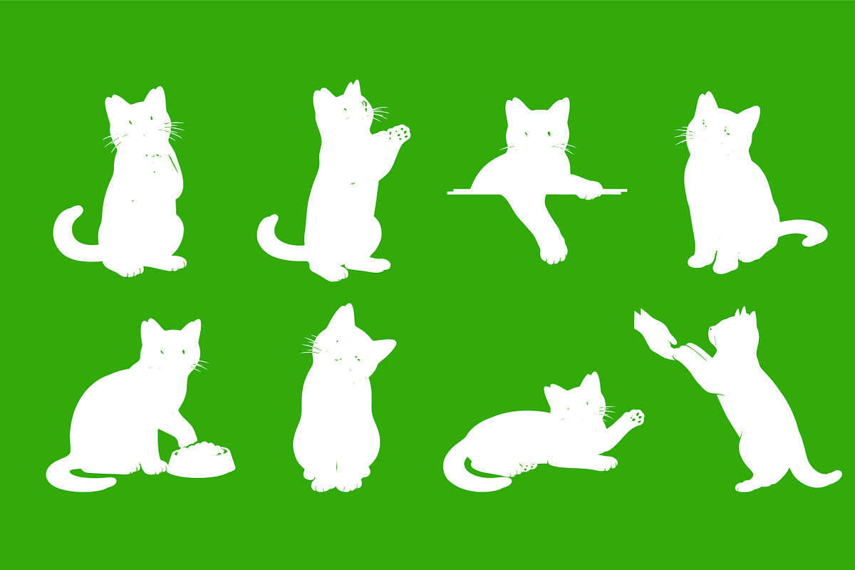 Expressive Cat Silhouette Set, an Object Graphic by Artonix (Photo 2 of 3)