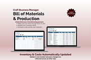 Craft Business Manager - Excel, an App Template by Ardent Workshop (Thumbnail 6 of 9)