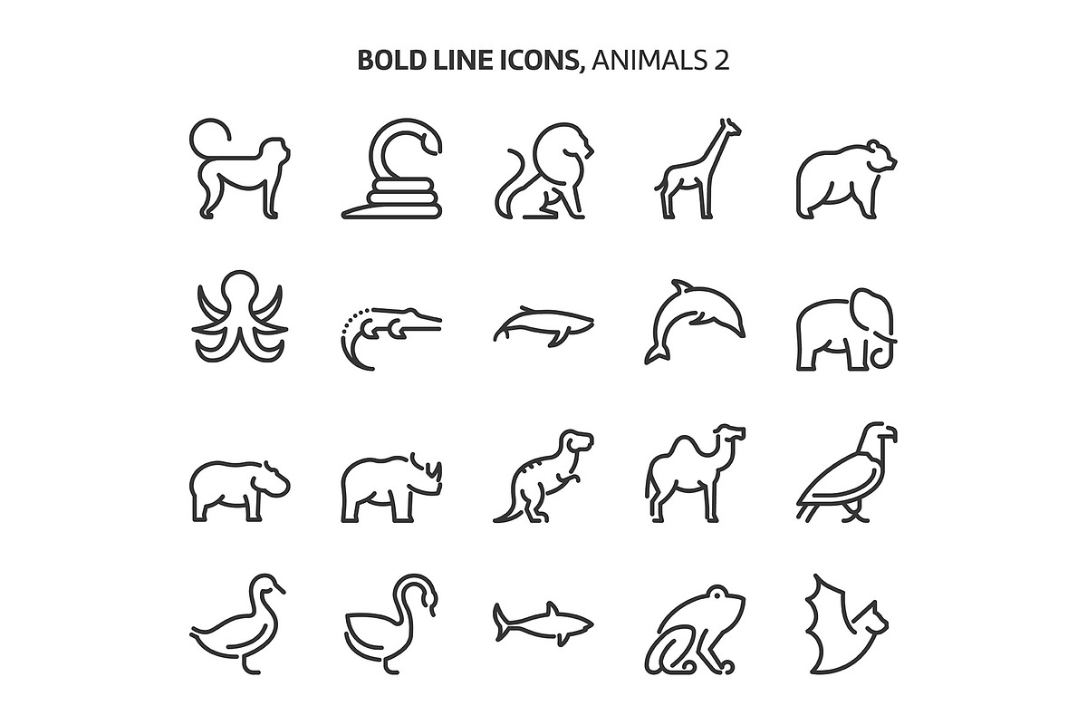 Bold Line Icons, an Outline Icon by Howcolour (Photo 21 of 151)