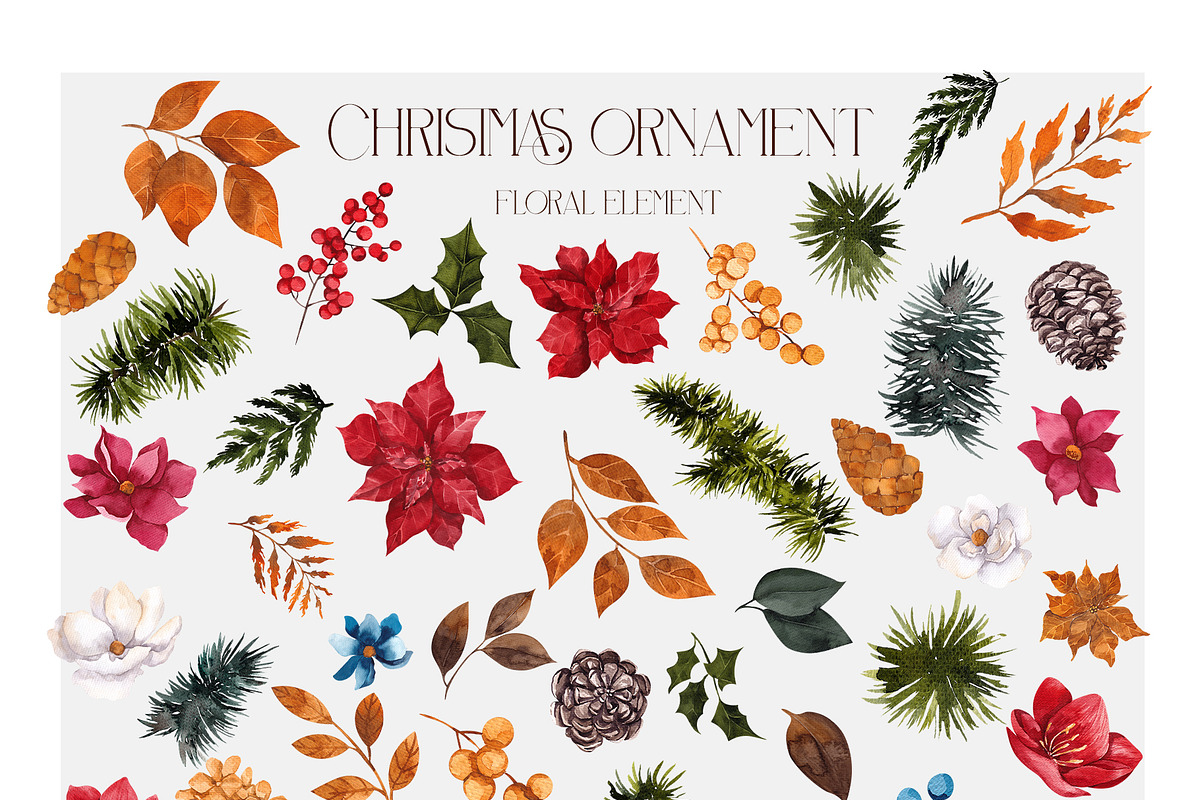 Watercolor Christmas ornaments, an Object Graphic by ma_i_vi (Photo 17 of 20)