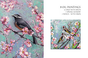 Birds welcome Spring - oil painting, an Animal Illustration by Lana Sham (Thumbnail 3 of 13)