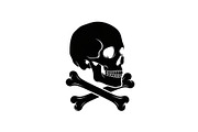 Skull & Crossbones Silhouette Vector, an Illustration by jahid234 (Thumbnail 42 of 51)