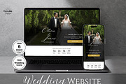 Black Gold Wedding Website Template, a Landing Page Template by Everyday Perfection (Thumbnail 1 of 10)