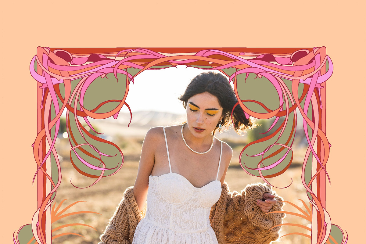 Art Nouveau elements, frames Png, a Decorative Illustration by Anada Arty (Photo 5 of 13)