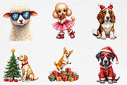 Quirky Christmas Dog Clipart Bundle, an Illustration by CrexoraLab (Thumbnail 3 of 5)