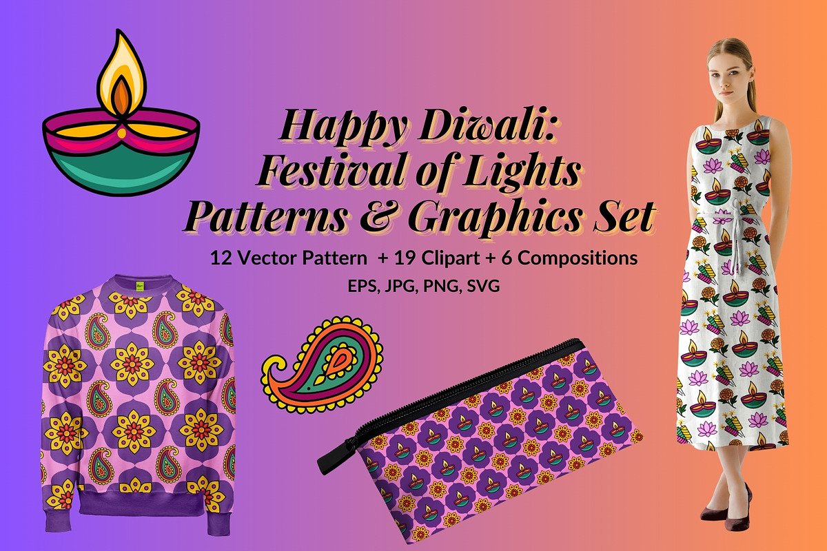 Happy Diwali: Festival of Lights, a Seasonal Illustration by Elatedowl (Photo 1 of 17)