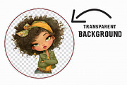 Retro Girls Clipart, an Illustration by Libby Wishes (Thumbnail 3 of 7)