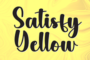 Yellow Satisfy | Script Font, a Handwritten Font by Scratchones (Thumbnail 1 of 8)