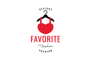 fashion dress logo heart feminine, a Branding & Logo Template by devastd