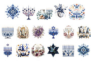 Christmas & Hanukkah 3 in 1 Bundle, a Decorative Illustration by InkyQueenArt (Thumbnail 5 of 8)