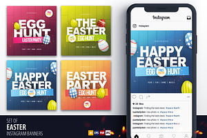 Easter Egg Hunt Social Media Banners