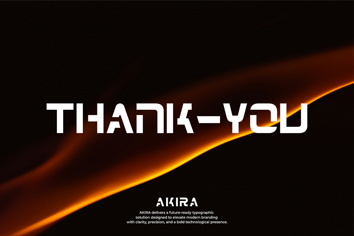 Akira – Modern Futuristic Sans Serif, a Sans Serif Font by Vroz Studio (Photo 6 of 6)