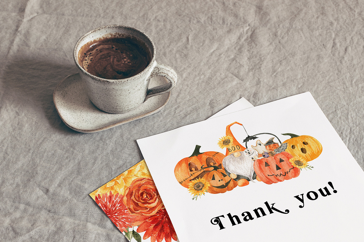 Cozy Halloween watercolor collection, a Seasonal Illustration by LiChu Art (Photo 28 of 28)