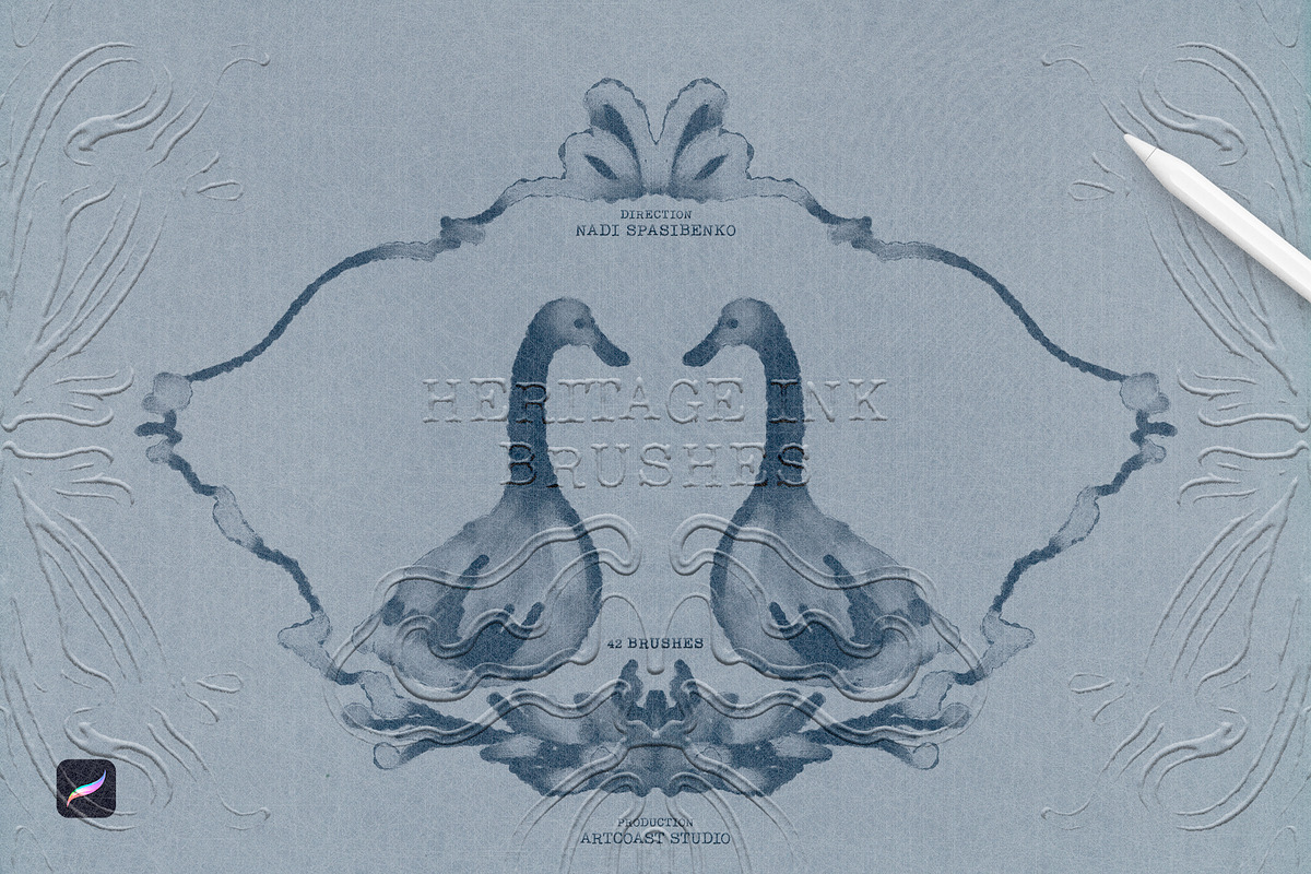 Heritage Ink Procreate Brushes, a Brush Add-On by Spasibenko Art (Photo 2 of 5)