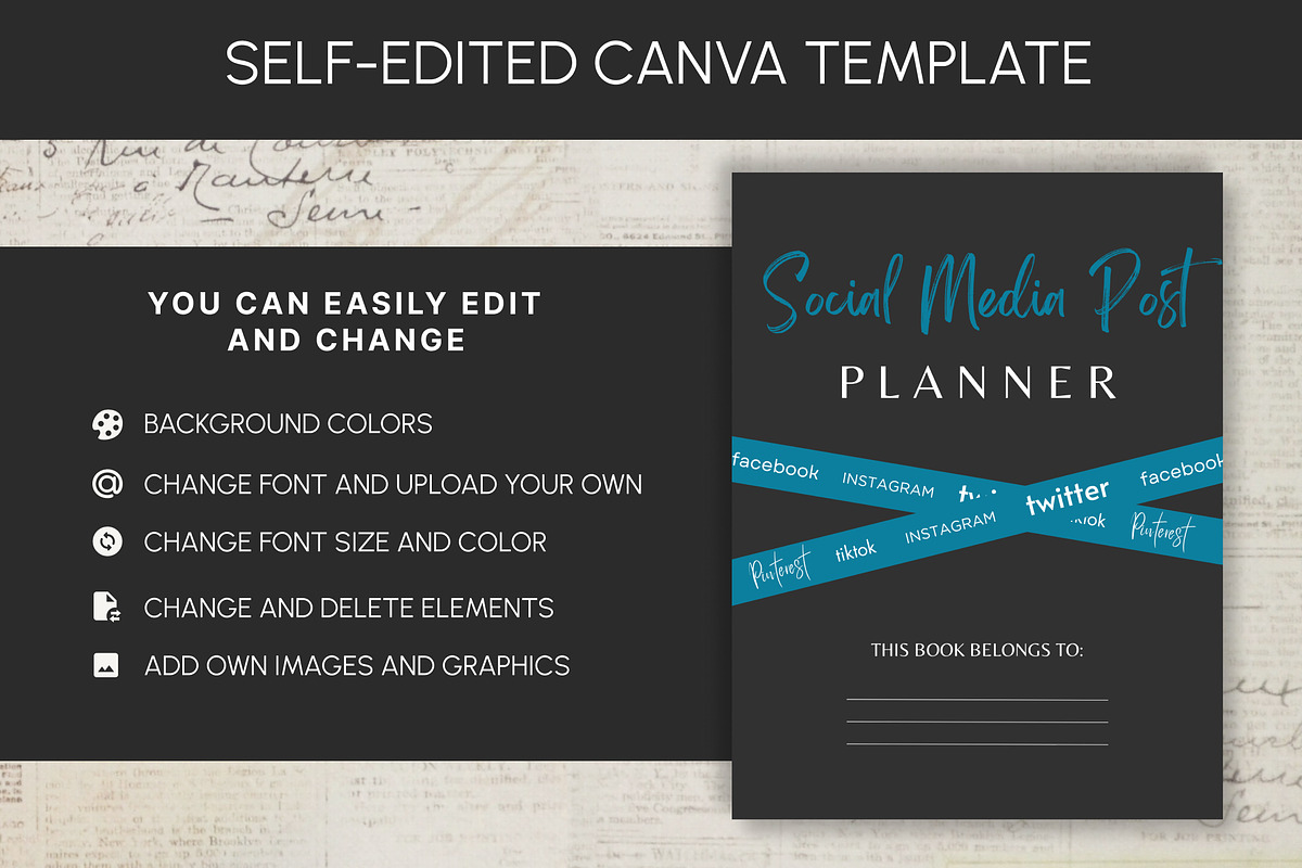Digital Social Media Planner, a Stationery Template by Design House (Photo 6 of 9)