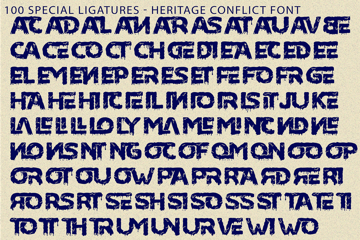 Heritage Conflict - Horror Dripping, a Symbol Font by 177Studio (Photo 8 of 8)