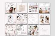 Shine and Glitter - Rose gold Pack, a Social Media Template by SilverMintDesign (Thumbnail 4 of 6)