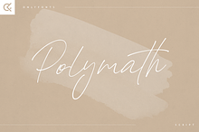 Polymath - organic script font