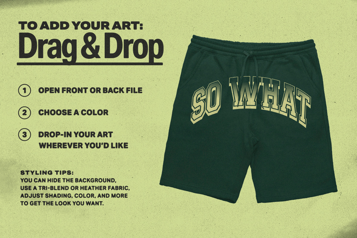 Sweatshorts Merch Mockup, a Merchandise Mockup by Brent Galloway (Photo 2 of 5)