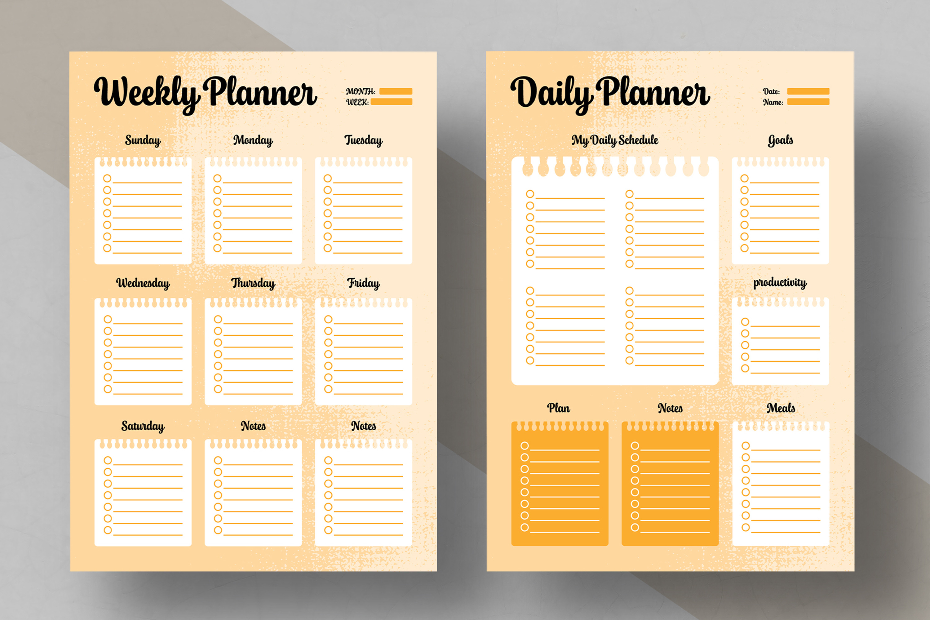 Daily and Weekly Planner Printable