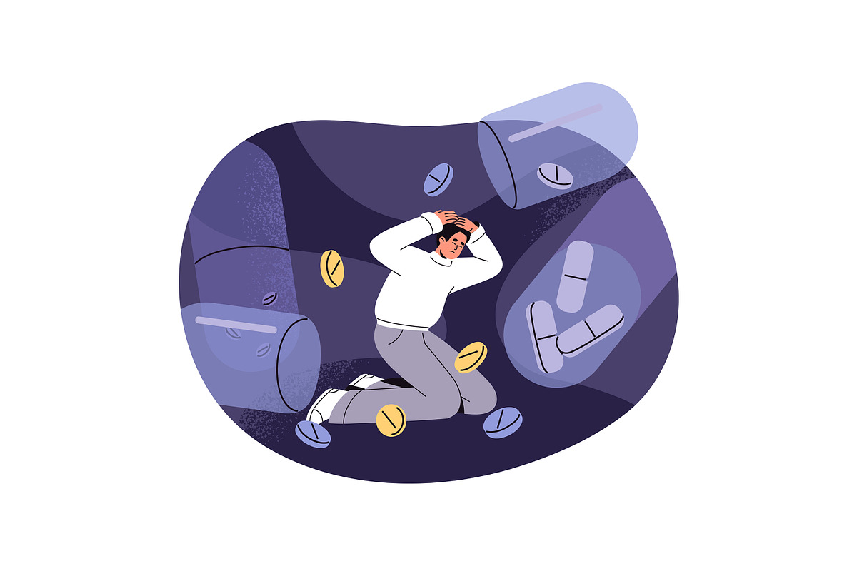Addictions, bad habits concepts set, a Person Illustration by PaperTrident (Photo 6 of 9)