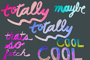 Watercolor Words Clip Art Words, a Decorative Illustration by Eryn Rose Design (Thumbnail 3 of 13)