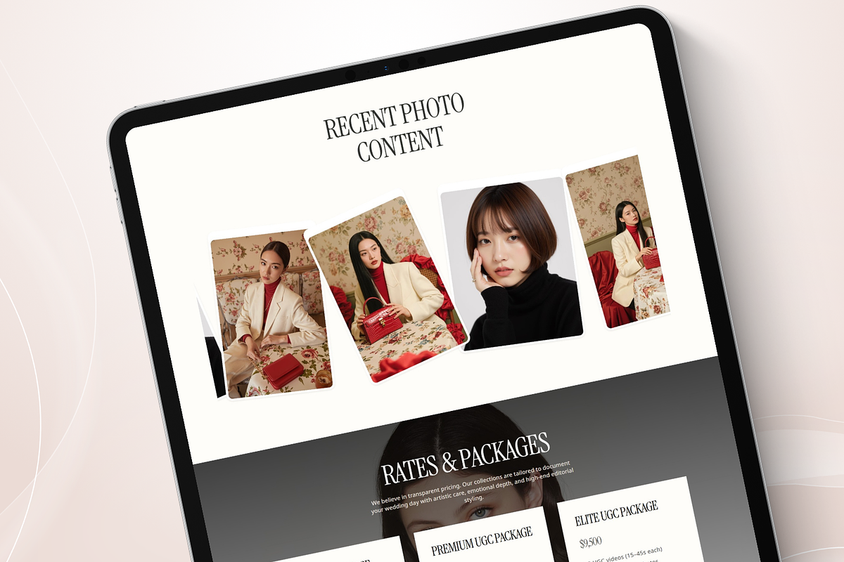 Luxury UGC Creator & Influencer, a Landing Page Template by hridoywebdev (Photo 3 of 4)