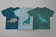 DINOSAUR watercolor pattern, a Pattern Graphic by watercolor kamill (Thumbnail 8 of 11)