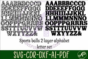 Sports ball alphabet set. 66 letters, an Object Graphic by A P Inspired Designs (Thumbnail 5 of 6)
