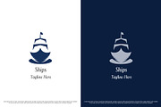 Sailing Ship Logo Design Template, a Branding & Logo Template by Morvana Crew (Thumbnail 1 of 2)