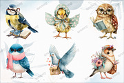 Cute Birds Clipart, a Graphic by designcity5 (Thumbnail 2 of 5)