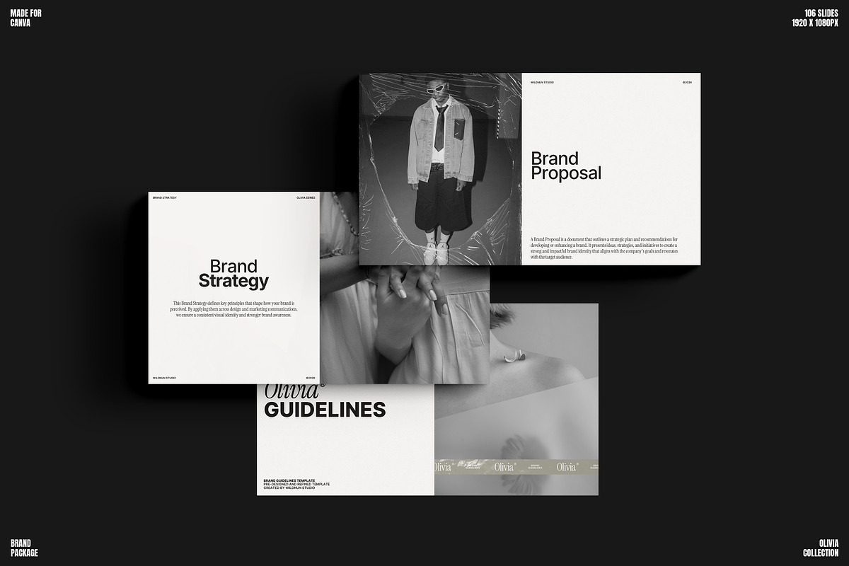 OLI / 3in1 Branding Pack, a Presentation Template by Wildnun Studio (Photo 1 of 34)