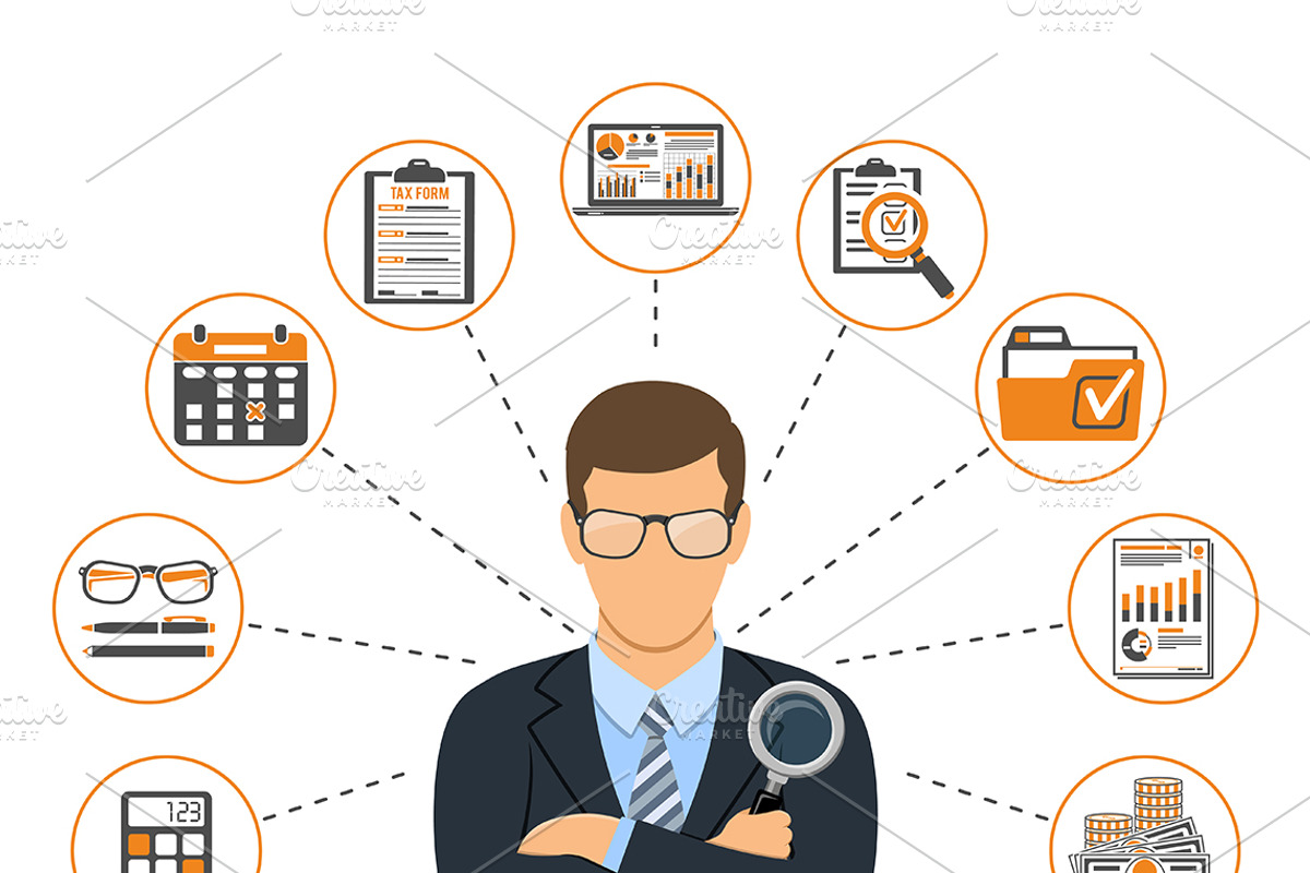 Auditing, Tax, Accounting Concepts, a Finance Illustration by TAlex (Photo 3 of 6)