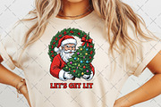 Retro Funny Santa with Tree, an Illustration by Craft Nest (Thumbnail 4 of 6)