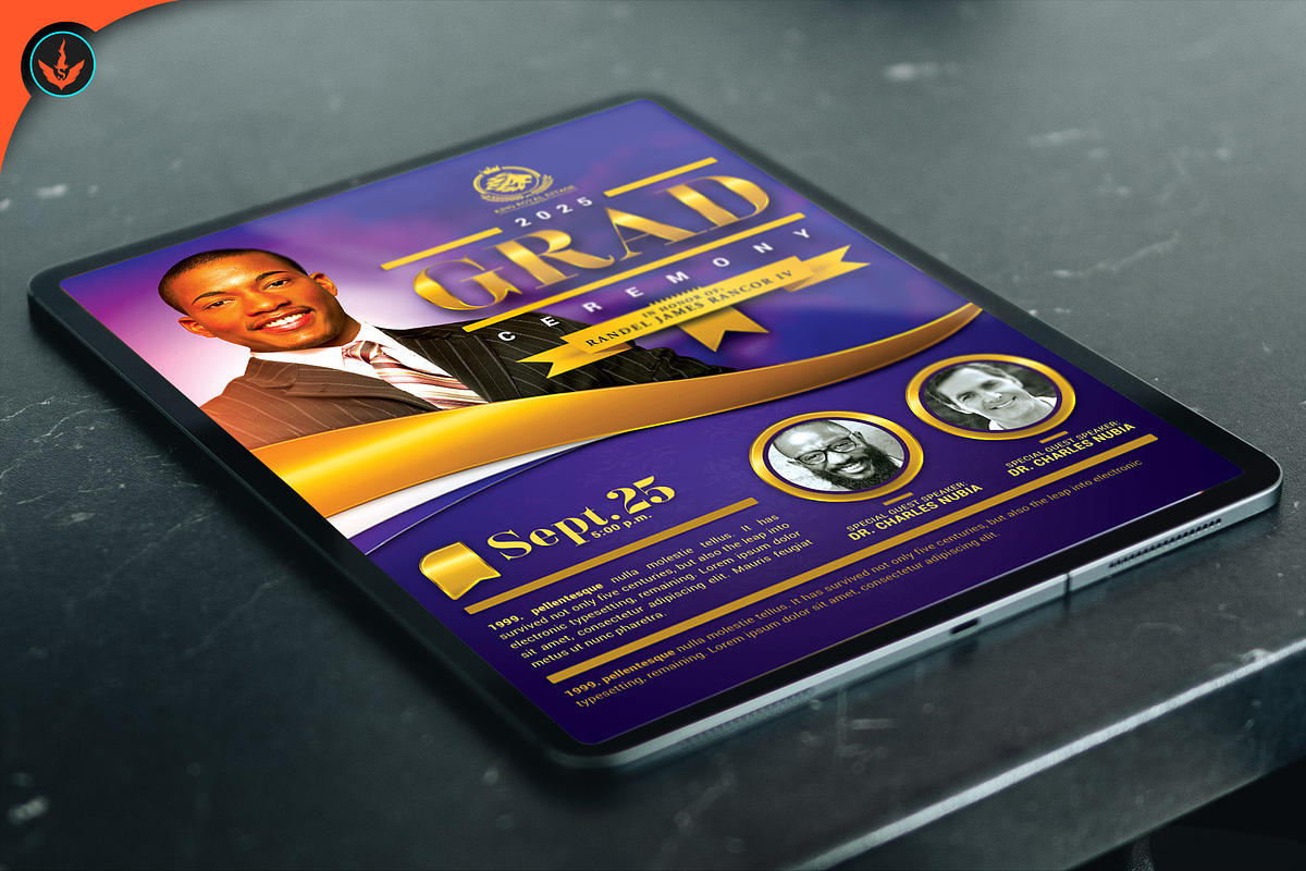 Pastor Graduation Ceremony Flyer, a Marketing Template by SeraphimChris (Photo 3 of 4)