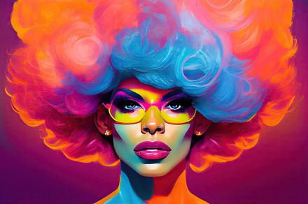 Portrait of drag queen, fictional character, ai generative, a Person Photo by Neirfy