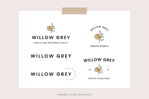 Health Coach Logo Kit For Canva