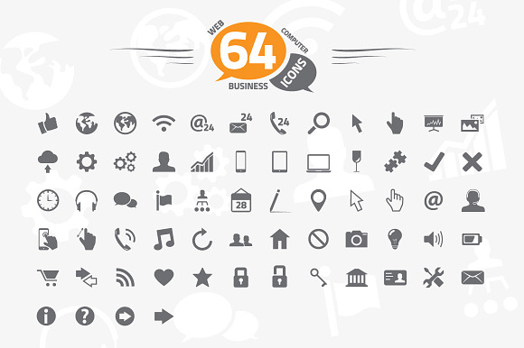 64 Web Business And Computer Icons