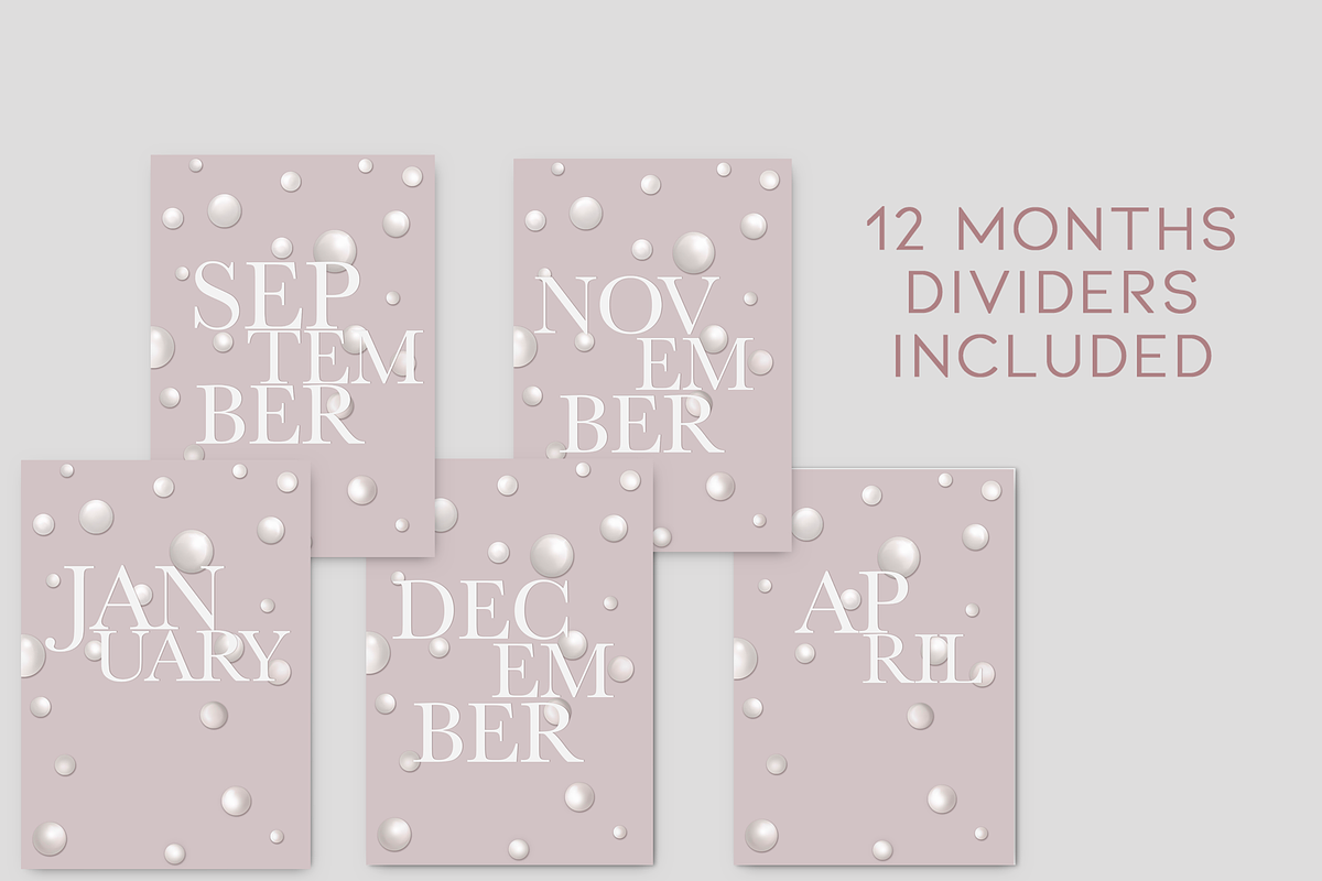 A5 Printable Planner Covers Set, a Stationery Template by The GG Shop (Photo 3 of 11)