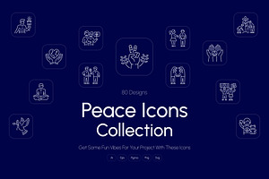 Peace Icon Collection, an Outline Icon by Prosymbols