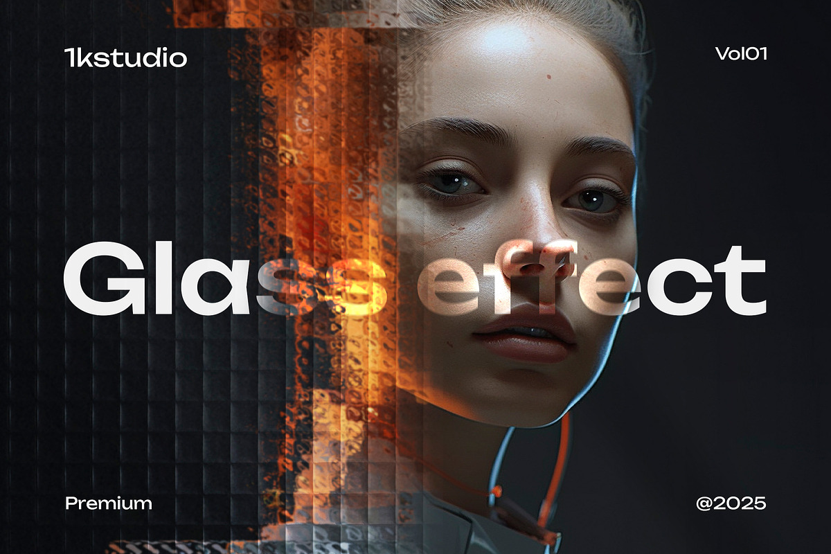 Glass Effect, a Mockup by 1kstudio