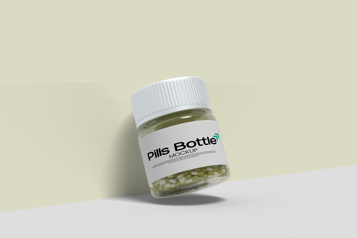 Pills Bottle Mockup, a Packaging Mockup by ulfatunnazira (Photo 5 of 8)