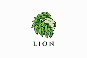 Lion Leaf Leaves Logo Template, a Branding & Logo Template by yopie