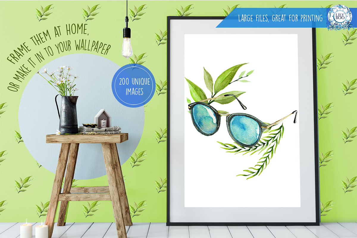 200 Tropical Watercolor Clipart, a Food Illustration by LilyBoo Clipart (Photo 5 of 8)