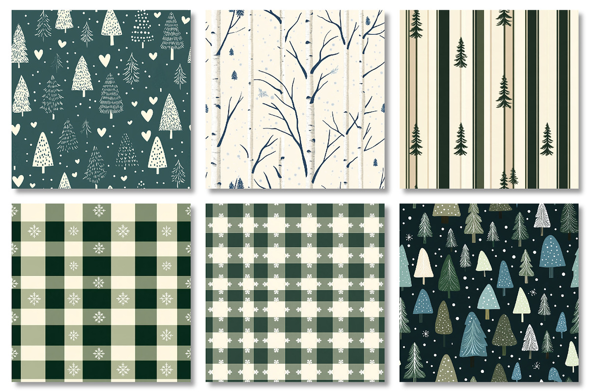 Nordic Winter Seamless Patterns, a Texture Graphic by Dream Creation