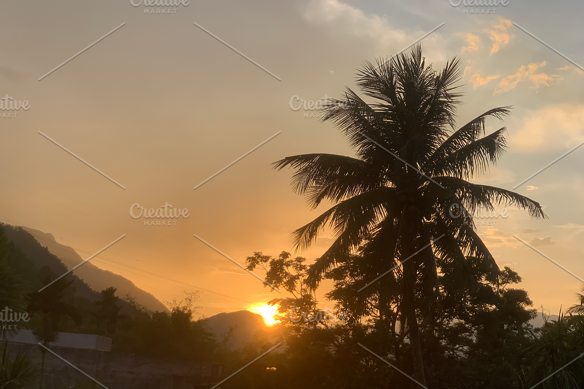 Sunset Light Over Rural Environment, a Nature Photo by 3D assets for your awesom (Photo 2 of 3)