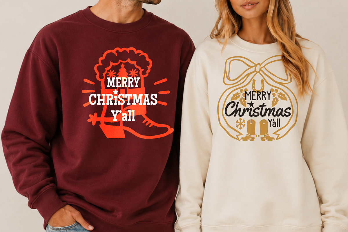 Cowboy Christmas SVG Bundle Western, a Seasonal Illustration by TanchaArt (Photo 4 of 11)