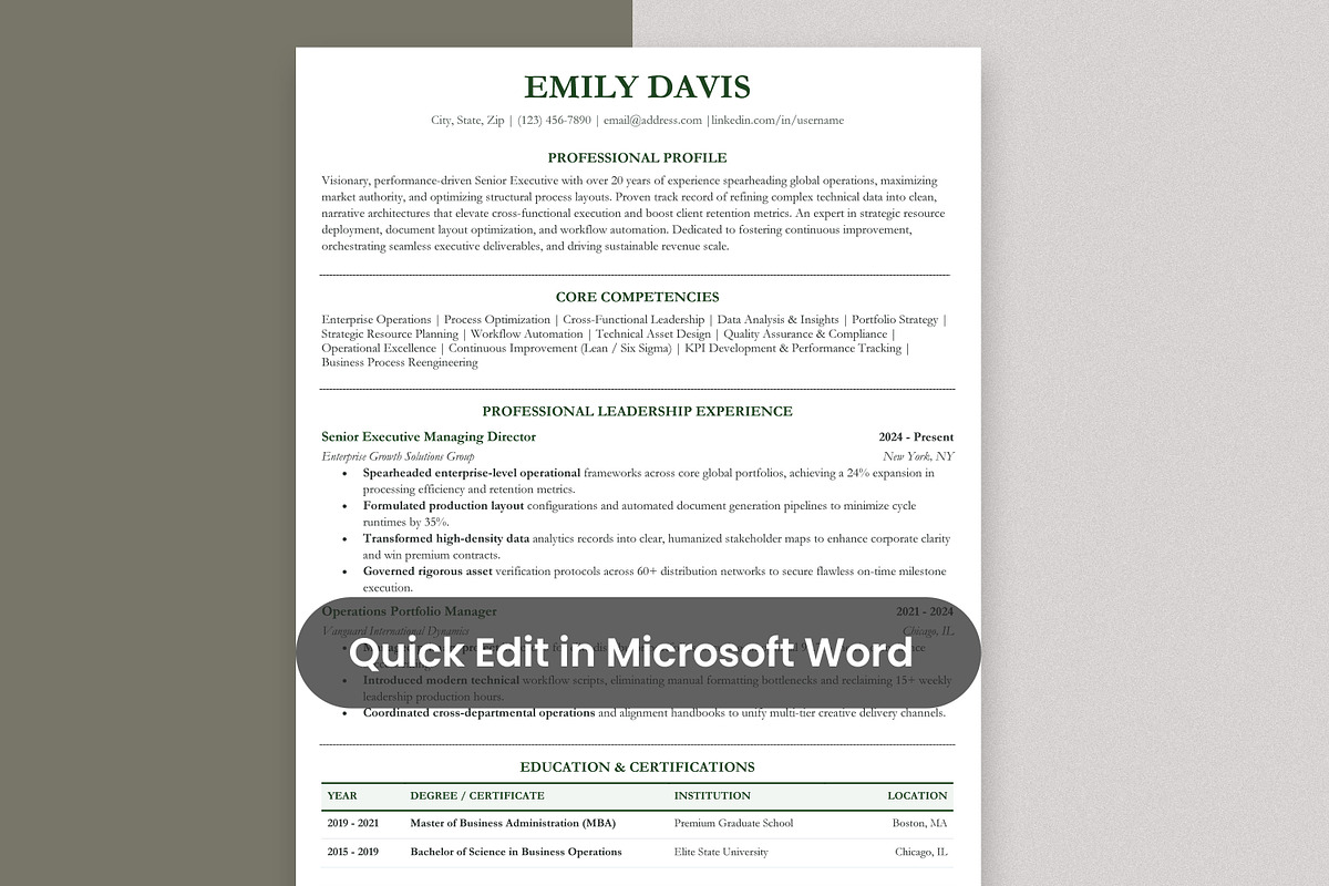 ATS Resume Template, a Resume Template by Anjum Ilyas (Photo 3 of 7)